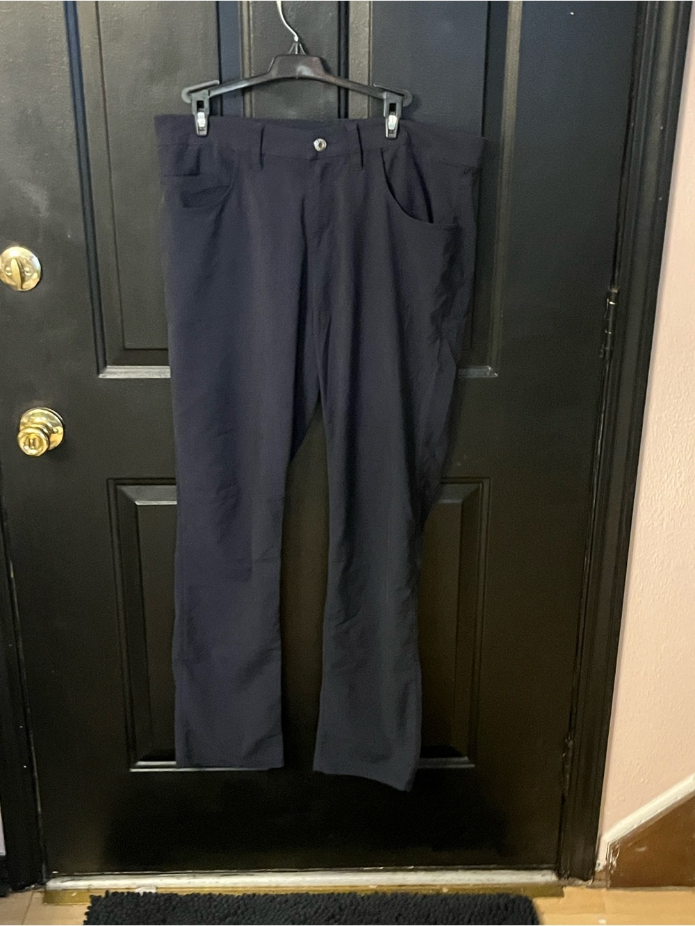 Men's Navy Straight-Leg Dress Pants
